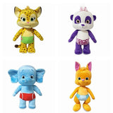 New 25 cm Word Party Plush Doll Learning Stuffed Toy Lulu Franny Bailey Kip Leopard kangaroo Elephant Panda Kids Gifts